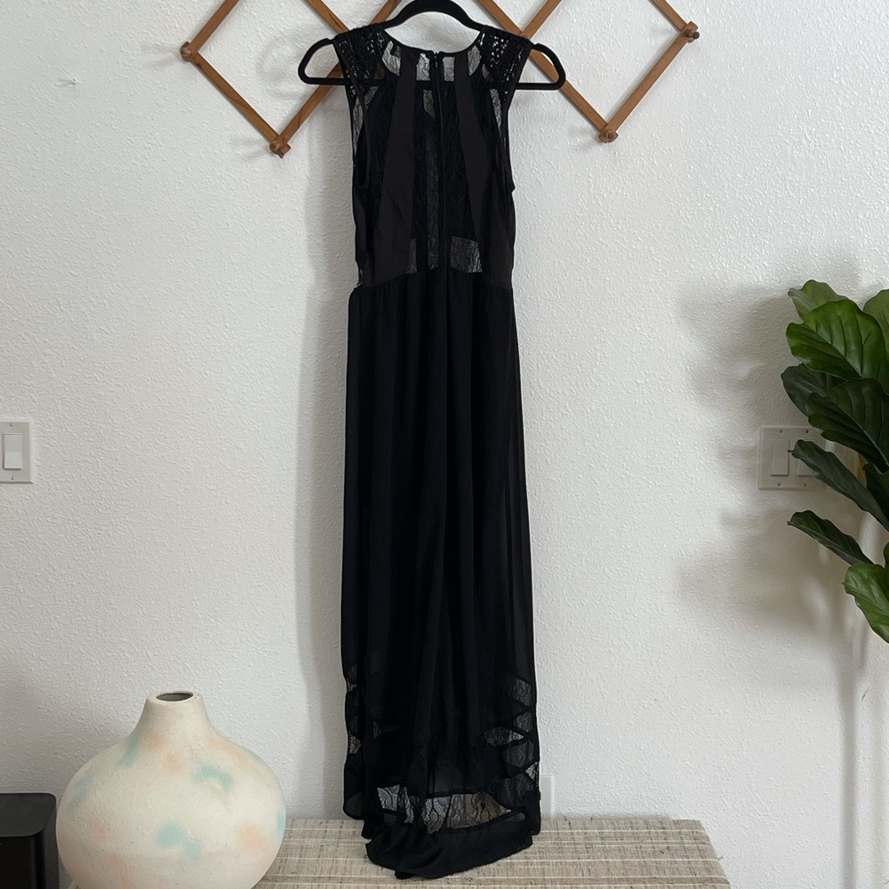 ASTR Black Gown With See Through Mesh SIZE M